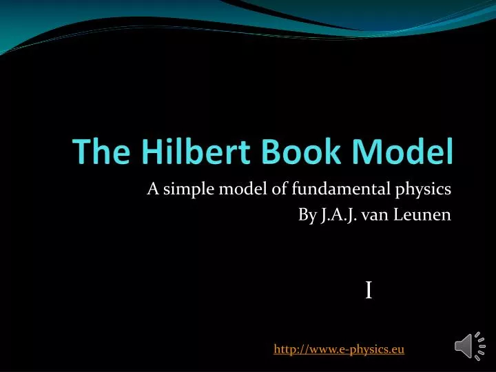 the hilbert book model