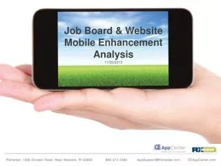 Job Board &amp; Website Mobile Enhancement Analysis 11/20/2013