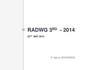 RADWG 3 rd - 2014 22 th May 2014