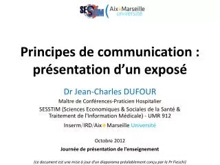principes de communication pr sentation d un expos