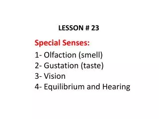 LESSON # 23