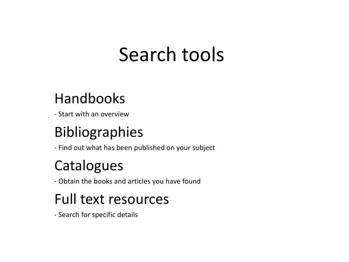 search tools