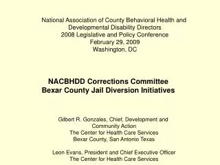 National Association of County Behavioral Health and Developmental Disability Directors