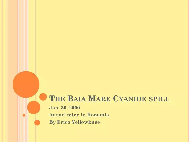 the baia mare cyanide spill