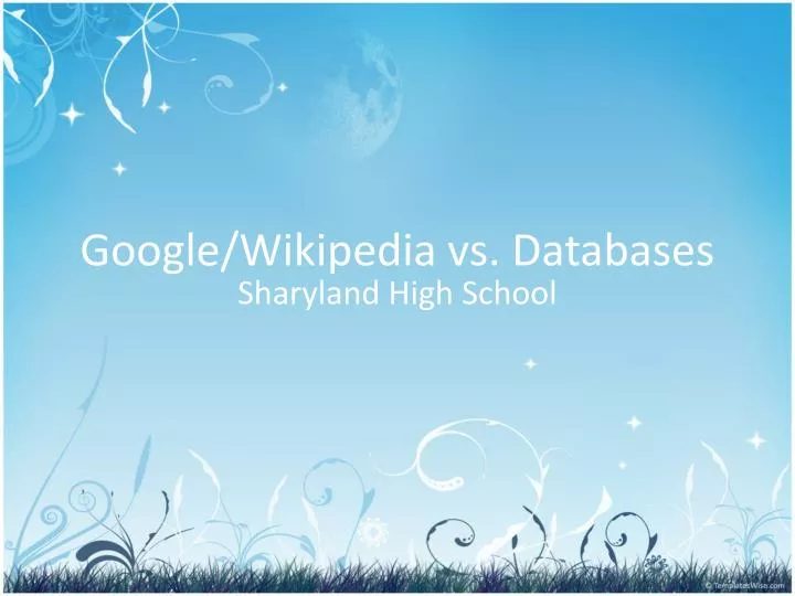 google wikipedia vs databases