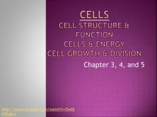 Cells Cell Structure &amp; Function Cells &amp; Energy Cell Growth &amp; Division