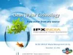 Clean Water Technology - slide 1