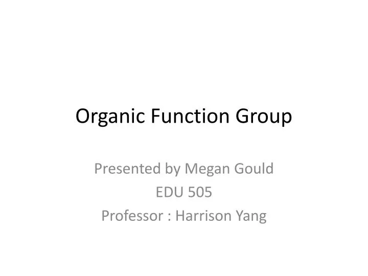organic function group