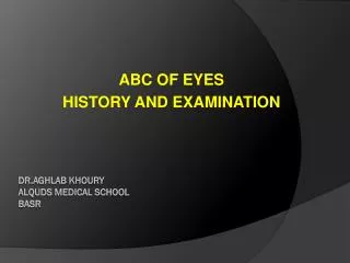 Dr .Aghlab Khoury AlQuds medical school basr