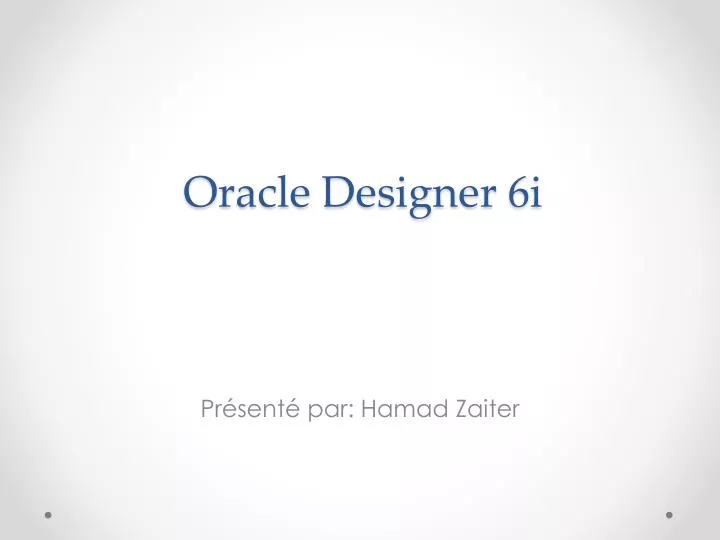 oracle designer 6i
