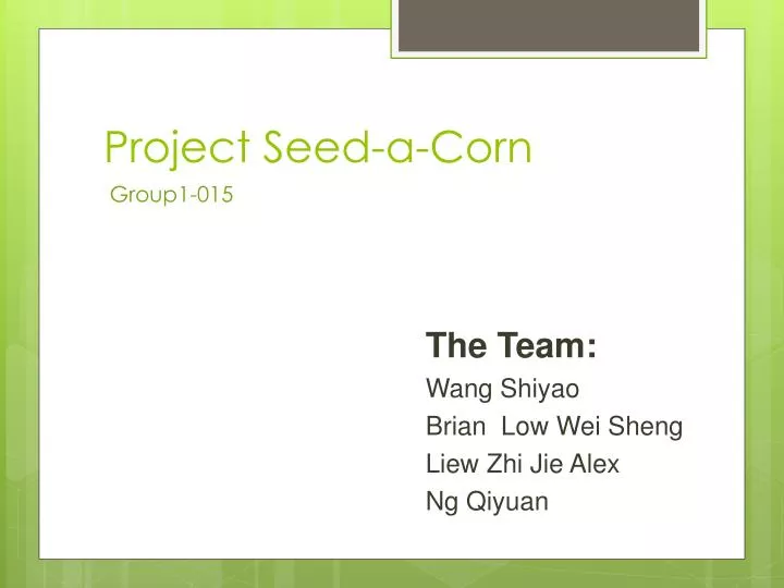 project seed a corn