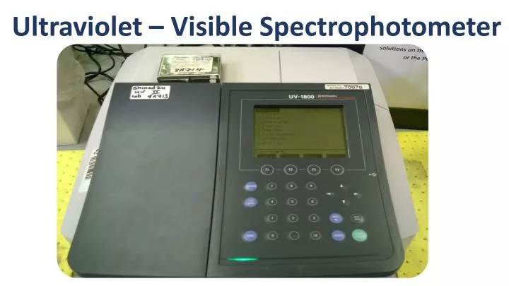ultraviolet visible spectrophotometer