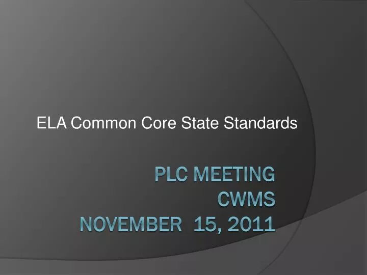 ela common core state standards
