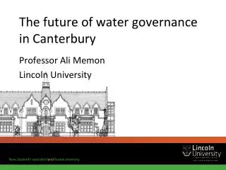 The future of water governance in Canterbury