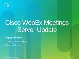 Cisco WebEx Meetings Server Update