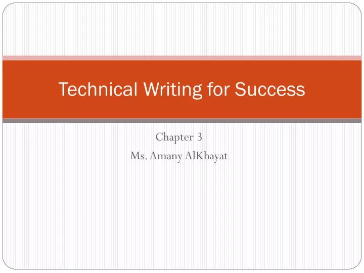 technical writing for success