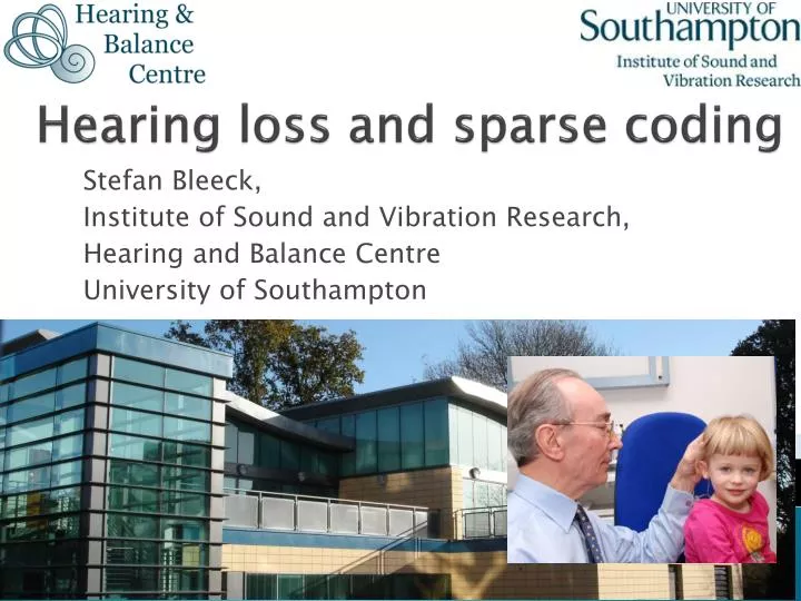 hearing loss and sparse coding