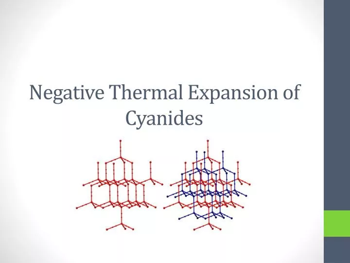 negative thermal expansion of cyanides