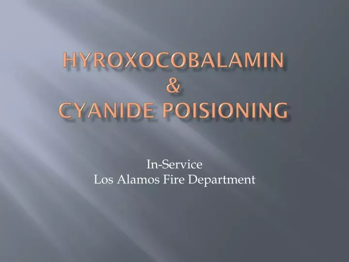 hyroxocobalamin cyanide poisioning