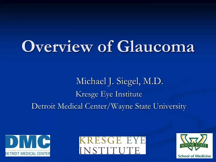 overview of glaucoma