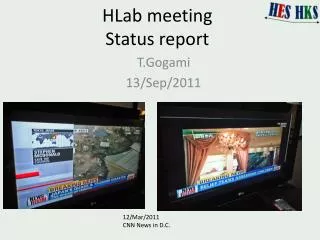 HLab meeting Status report