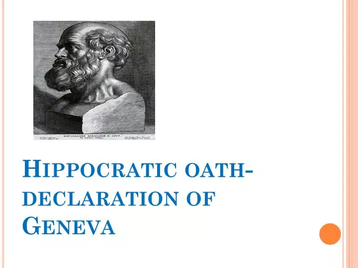 hippocratic oath declaration of geneva