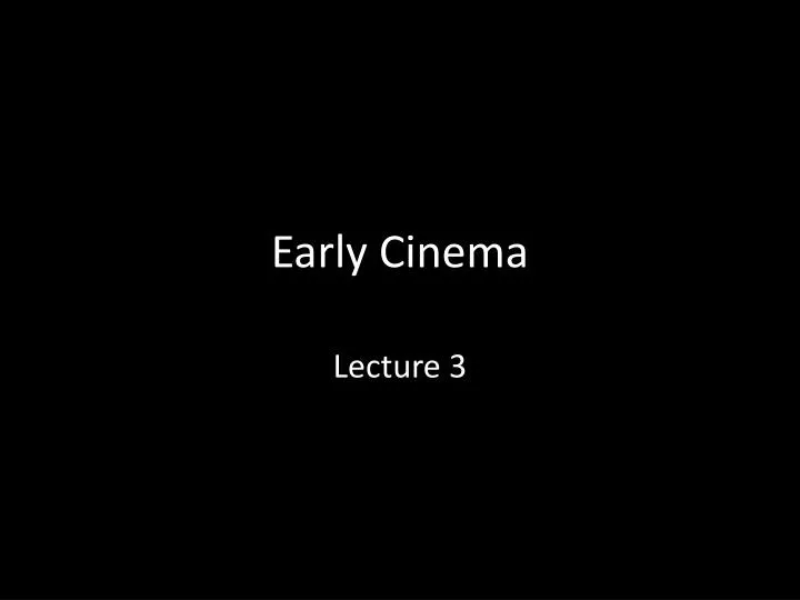 early cinema