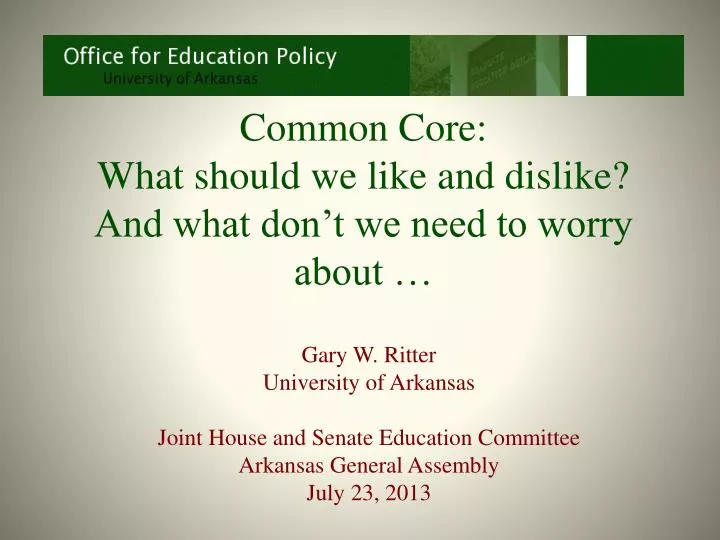 common core what should we like and dislike and what don t we need to worry about