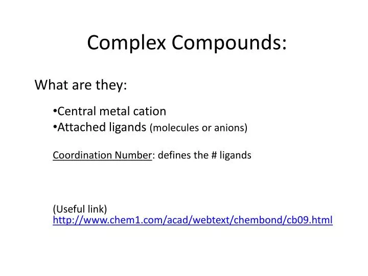 complex compounds