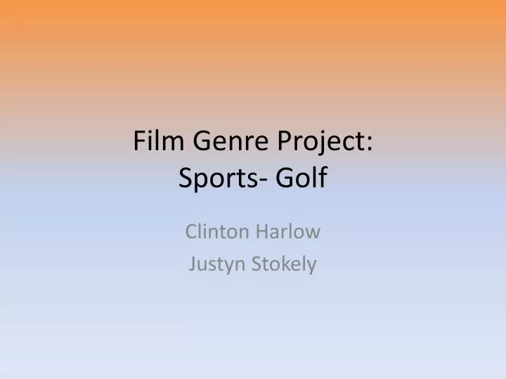 film genre project sports golf
