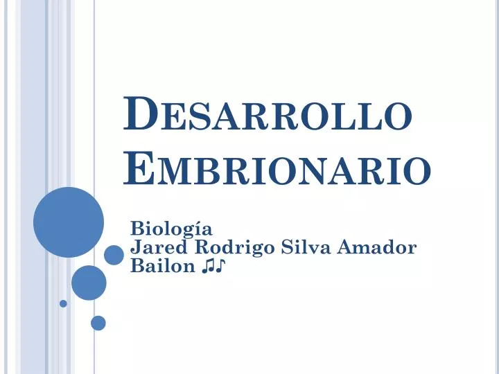 desarrollo embrionario