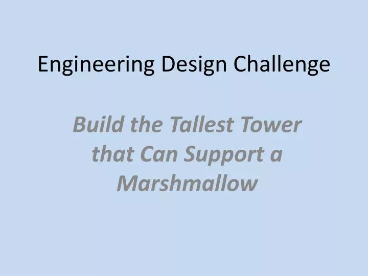 engineering design challenge
