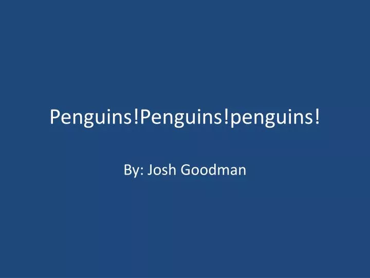 penguins penguins penguins