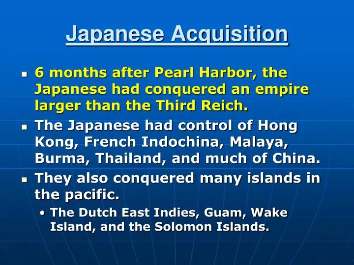 japanese acquisition