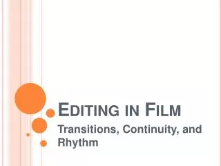 Editing in Film