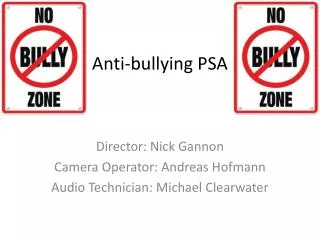 Anti-bullying PSA