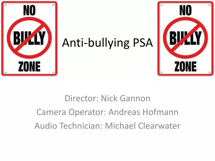 anti bullying psa