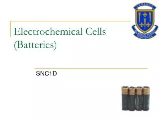 Electrochemical Cells (Batteries)