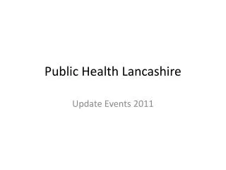 Public Health Lancashire