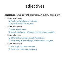 adjectives