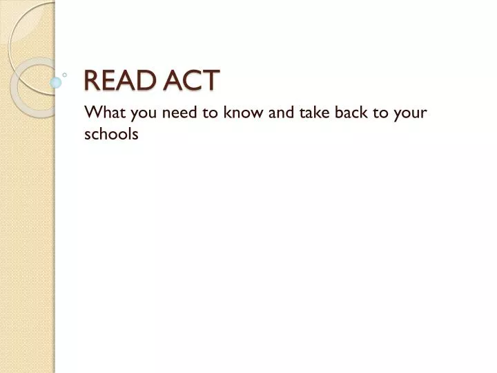 read act