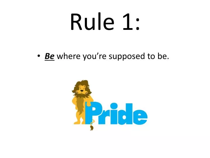 rule 1