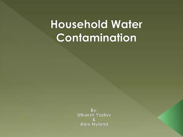 household water contamination