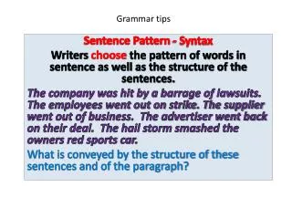 Grammar tips