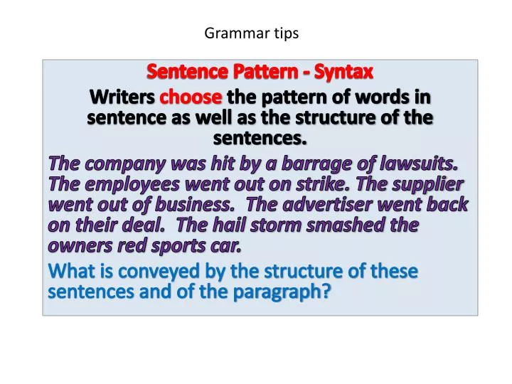 grammar tips