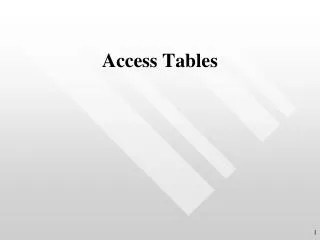 Access Tables