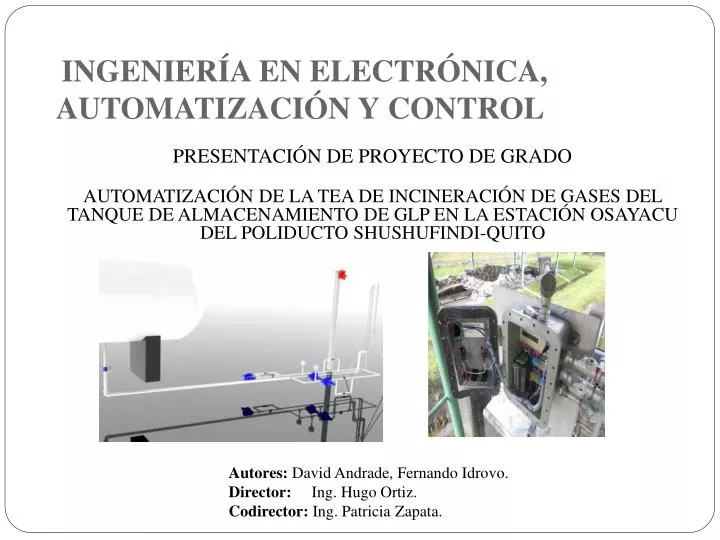 ingenier a en electr nica automatizaci n y control