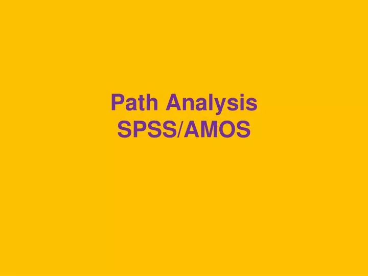 path analysis spss amos