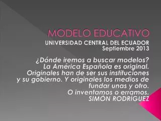 modelo educativo