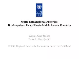 Multi-Dimensional Progress: Breaking-down Policy Silos in Middle Income Countries